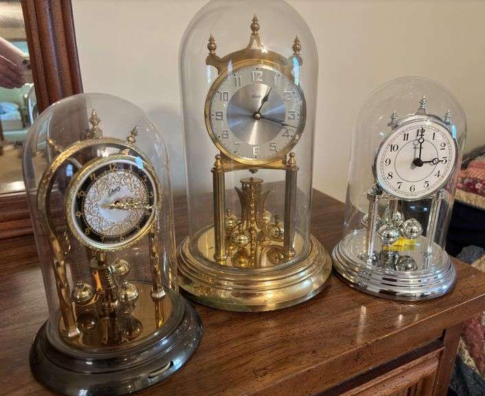 Zundo Anniversary Clock, Schatz Made In Germany 400 Day, Bulova Quartz Mantle Clock- Made In USA