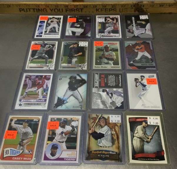 Box Of Baseball Trading Cards In Sleeves Sherwood Auctions