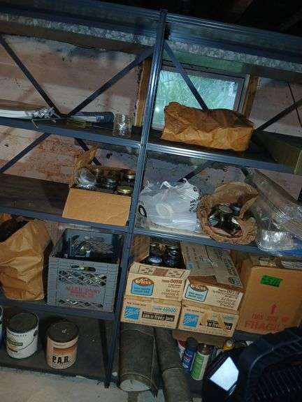 XL Metal Shelving Unit 6'×6'×18" (contents not included)