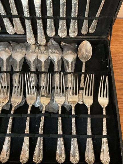 50 Pc. Silver Plated Flatware Set