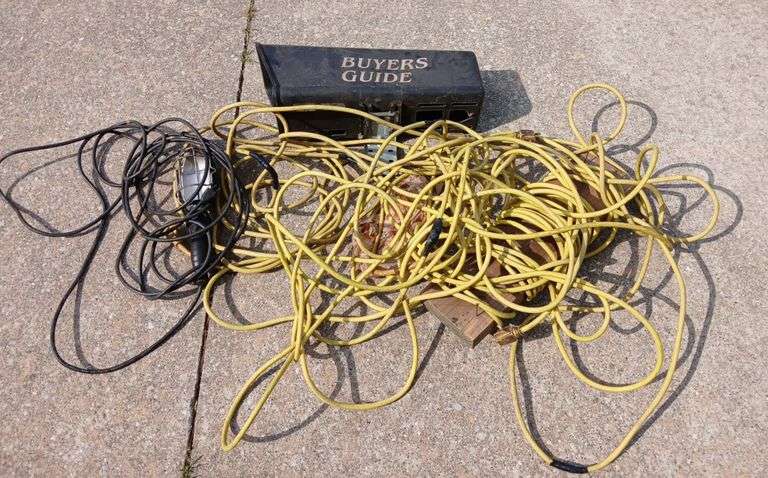 Extension Cord, Trouble Light and Buyers Guide Box