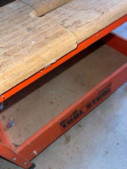 Hirsh Deluxe Tool Stool- 15” tall & top is 24”x10”