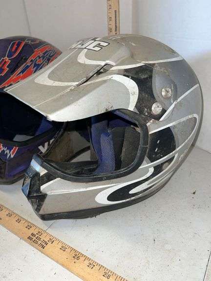 Two HJC ATV Helmets