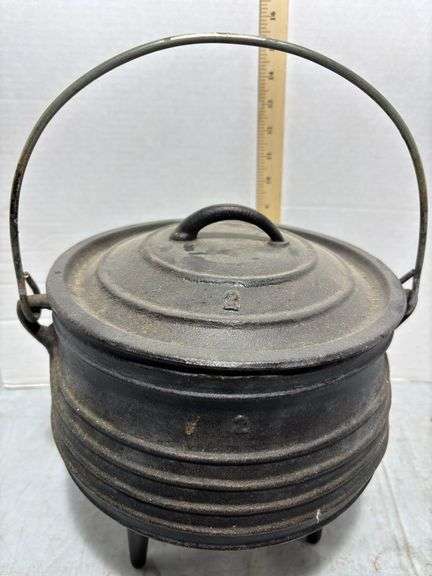 Swain Albatross Three Legged Cast Iron Cauldron No. 2