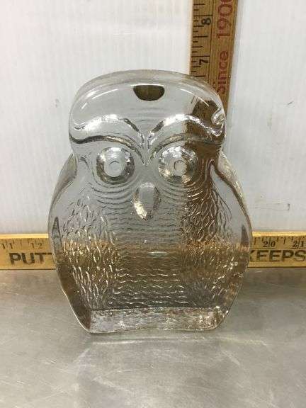 Blenko Glass Owl Bookend