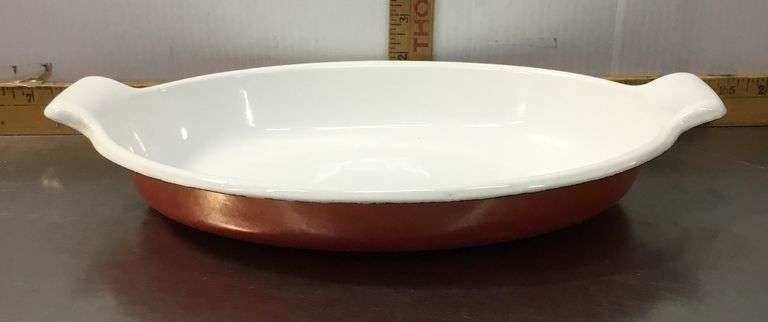 Fire Orange Enamel Casserole Dish