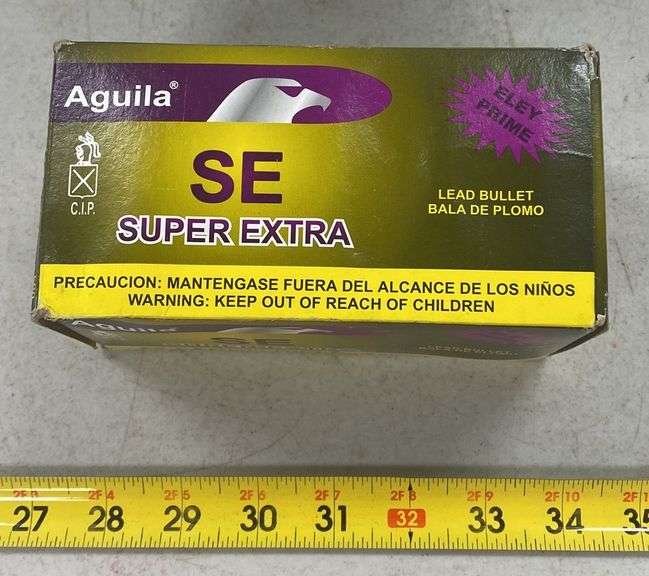 9 Boxes (450 Cartridges) Aguila 22LR Super SE Extra 38 GR Hollow Point Ammo