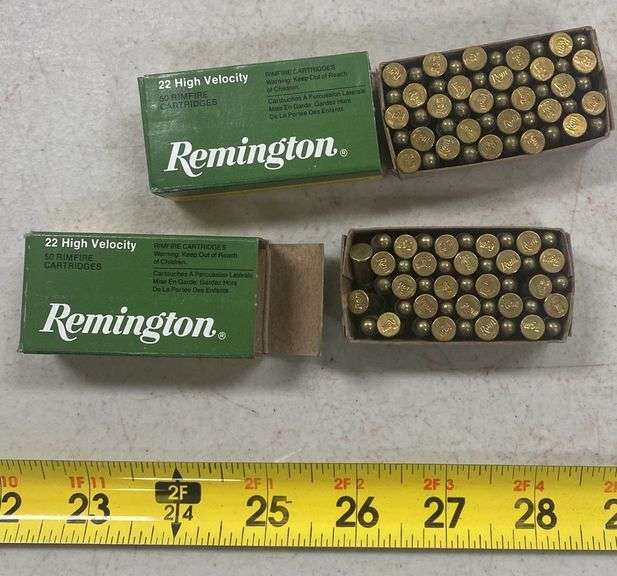 8 full and 1 Partial Ctn. (446 Cartridges) Remington 22 Short High Velocity Ammo