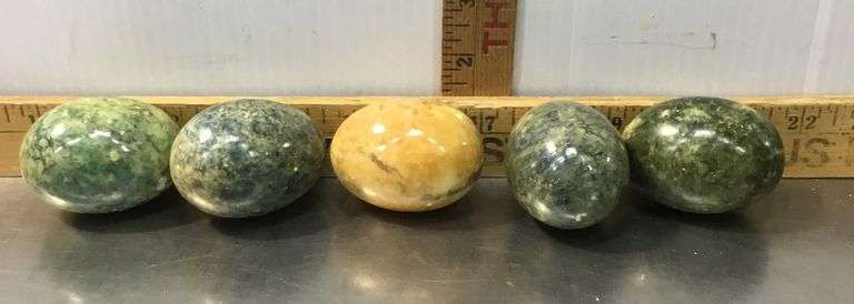 5 Stone/Marble Eggs