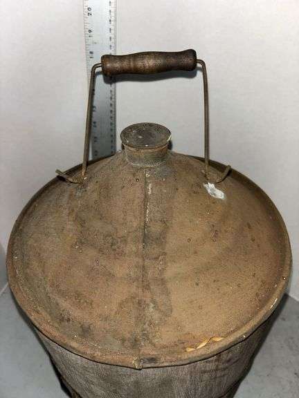 Wooden Kerosene Jug From The Jas. E. Brown Company in Detroit Michigan