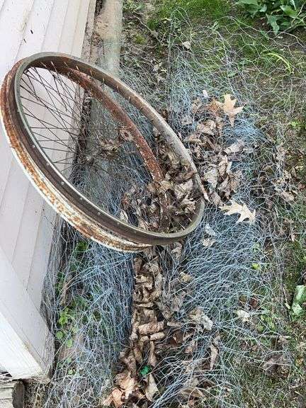Scotts Stainless Steel Spreader, Lots of Planters, Tomato Cages, Old Stove & Fencing