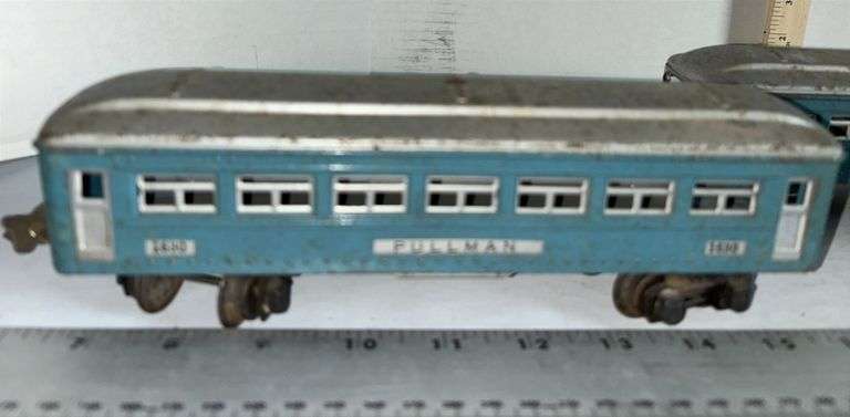 Lionel "O" Gauge No. 1631 Blue Observation Passenger Car & Two No.1630 Passenger Cars