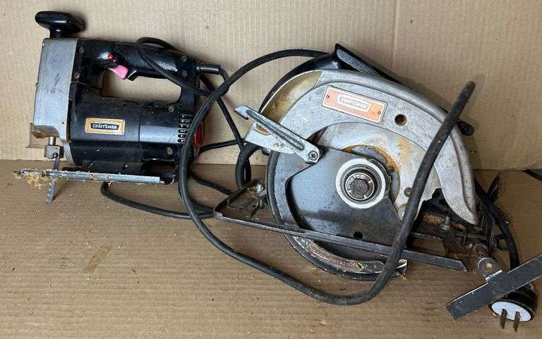 Craftsman 7 1/4-inch Circular Saw & Craftsman Auto Scroller Saw- both have power