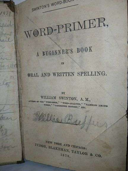 1878 Switon's Word Primer Book