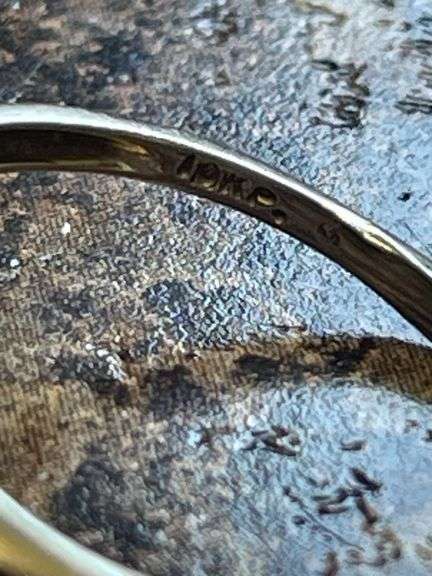 Onyx & Diamond Star Marked 10K Ring