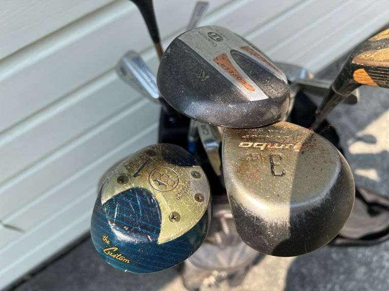 Tour Technology Golf Bag Full of Various Makers Golf Clubs - See Pics