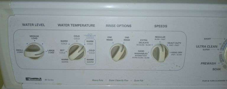 Kenmore 90 Series Heavy Duty Washing Machine- 43"×25 1/2"×27"