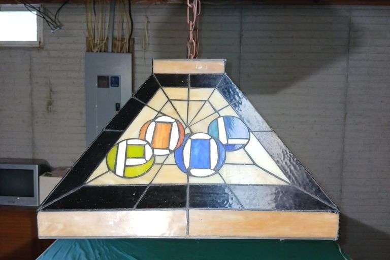 Stained Glass Billiards Light (32"×16")
