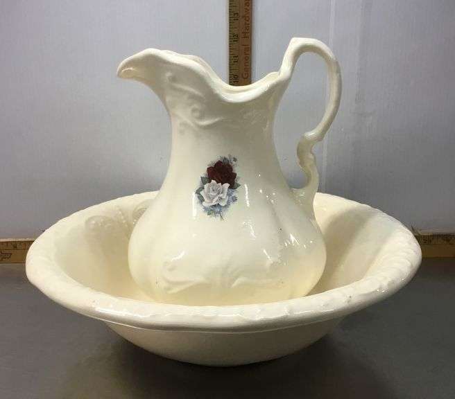 Ironstone Water Pitcher and Wash Basin