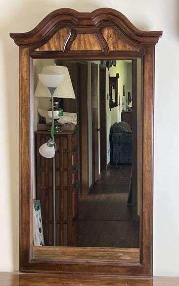 Stanley Furniture Wooden Dresser (82”T,66”L,20”D) w/ Mirror