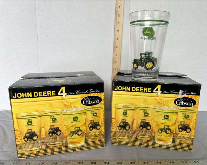 John Deere Glass Tumblers- Set of Eight