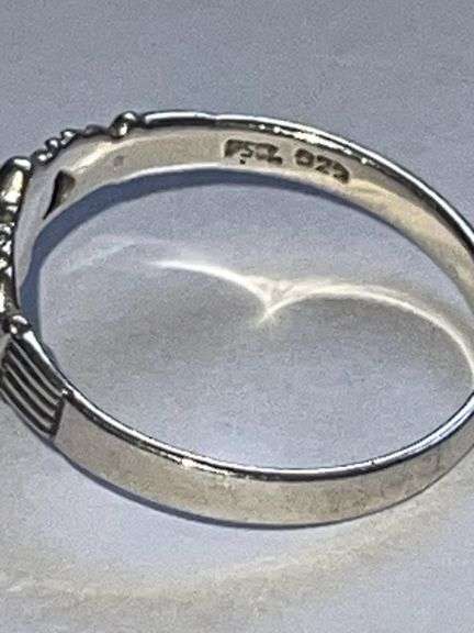 Two Sterling Silver Marked 925 Claddagh Rings