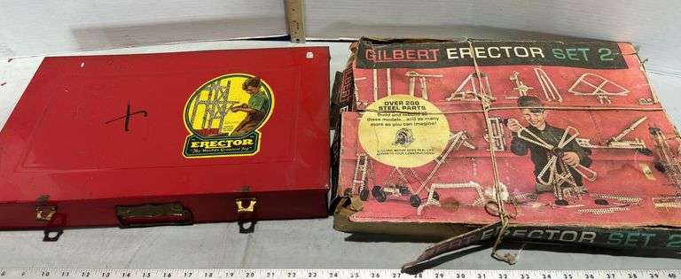 1938 Gilbert Sensational New Erector Set no 7 1/2 Model Engineer Electric Engine & A.C. Gilbert Erec