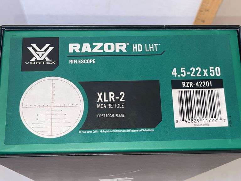 Vortex Razor HD LHT 4.5-22X50 XLR-2 MOA Recticle New Riflescope