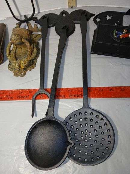 Cast Iron Deer Head Door Knocker, Riveted Cowbell & More