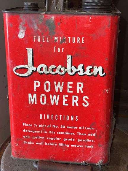 Stancans- 2-Cycle 6.5 Gal. Mixing Gas Can & 5 Gallon Kerosene Can + Jacobson Power Motors Can