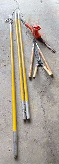 24’ Pole Saw, B&D Electric Trimmer  & Limb Trimmers