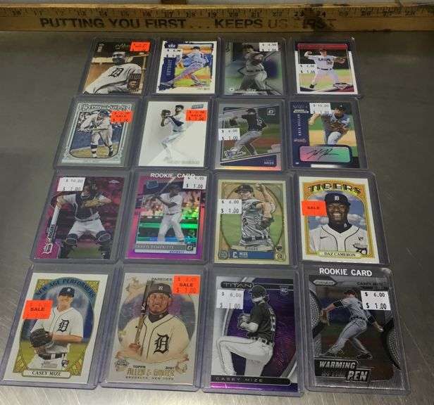 Box Of Baseball Trading Cards In Sleeves Sherwood Auctions