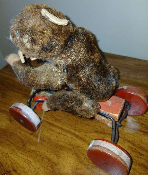 1950's Steiff "Jocko" Monkey on Wheels- Made in Germany