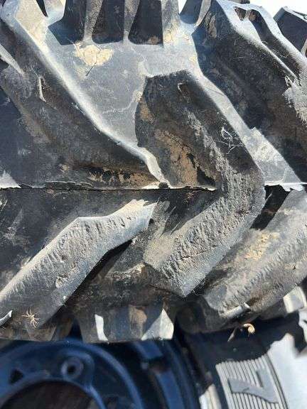 Pair of Used AT25 x 8-12, 4 Bolt Polaris Ranger/ATV Front Tires & Rims
