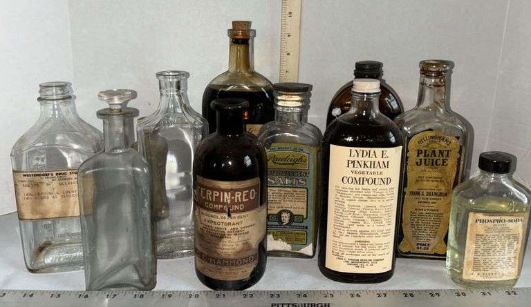 Lydia E. Pinkham's Vegetable Compound & Other Pharmaceutical Bottles