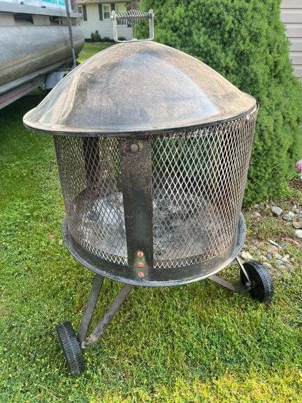 Whalen Wheeled Fire Pit (47”T,34”W, 37”L)