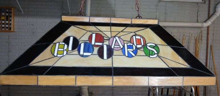 Stained Glass Billiards Light (32"×16")