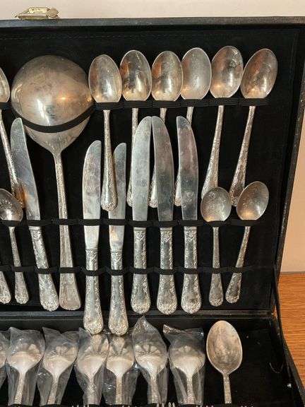 50 Pc. Silver Plated Flatware Set