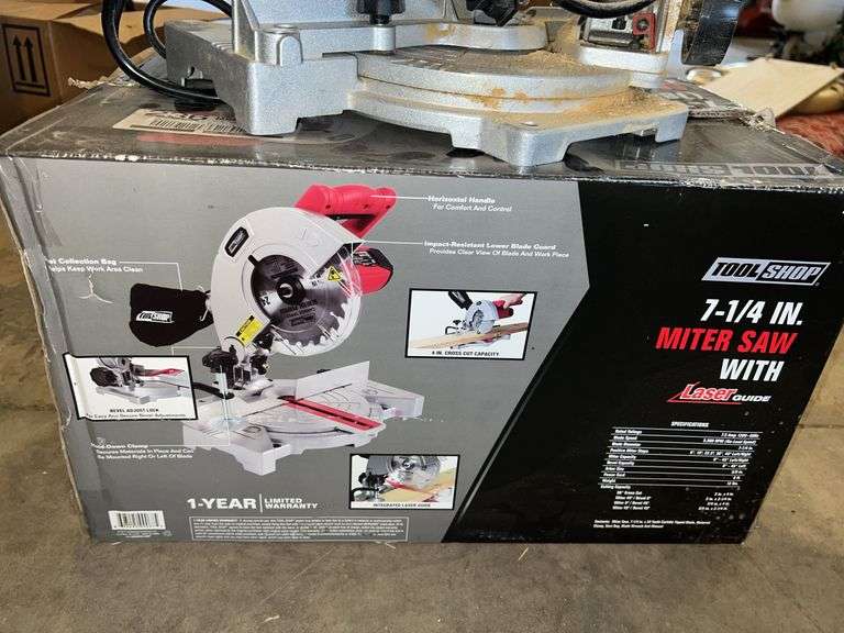 Tool Shop Miter Saw w/ Laser Guide - Has Power