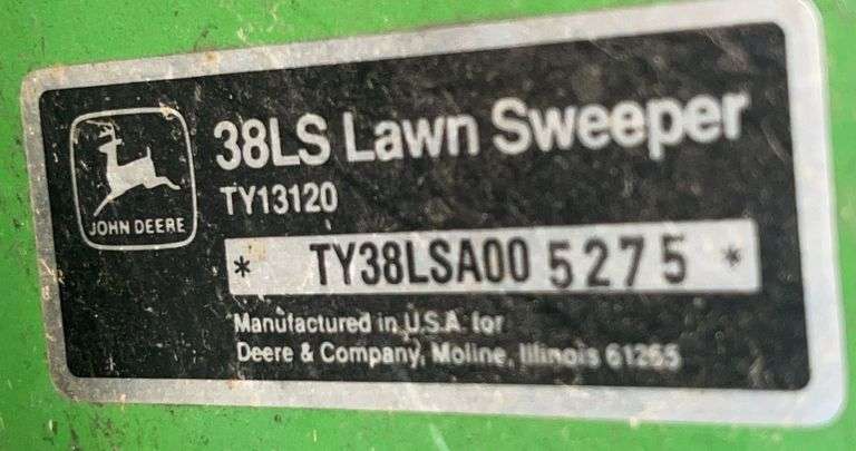 John Deere 38LS Lawn Sweeper