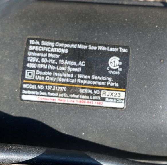 Craftsman Sliding Compound Miter, Has Power When Plugged In