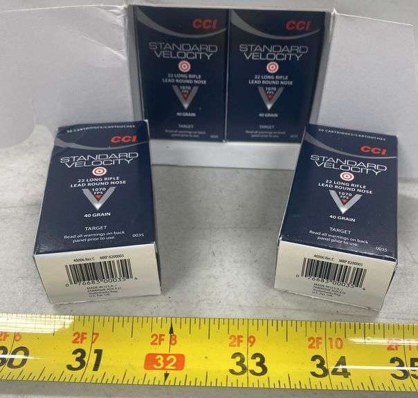500 Cartridges CCI STD Velocity 22LR 1070 FPS 40 GR Target Ammo