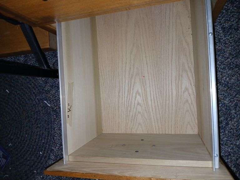 Wood 54"×32"×29" Desk w/ Glass Top & Chair