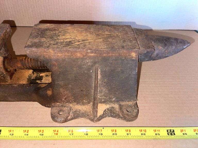 Antique Bench Anvil & 3” Vise Combo