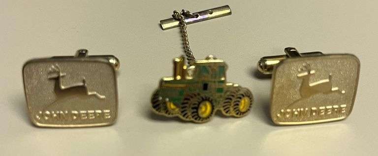 John Deere Cuff Links & Tie Tack