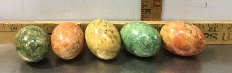 5 Stone/Marble Eggs