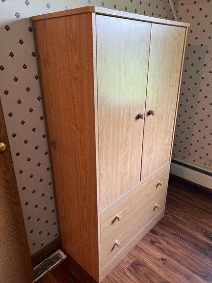 Wooden Wardrobe (55”T,30”L,15.5”D)