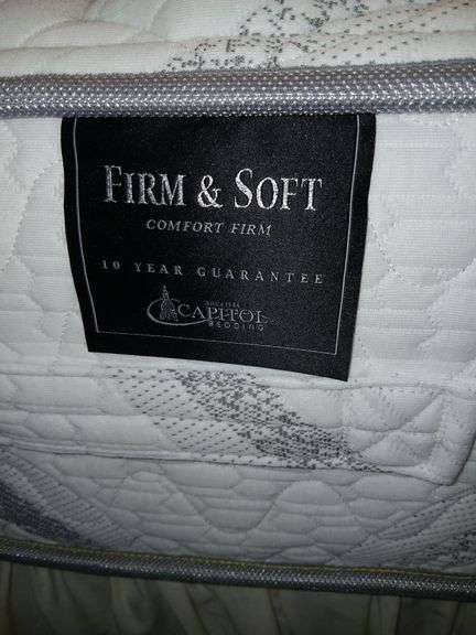 Queen Size Bed with Capitol Bedding, Firm & Soft  Mattress