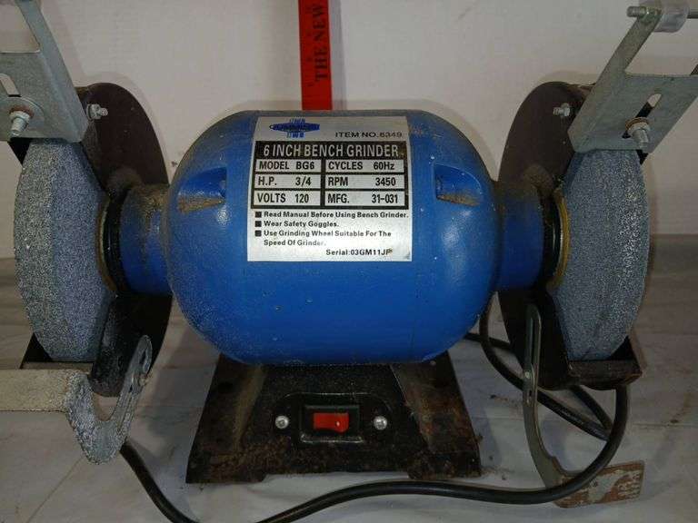 Cummins Six Inch Bench Grinder (has power)