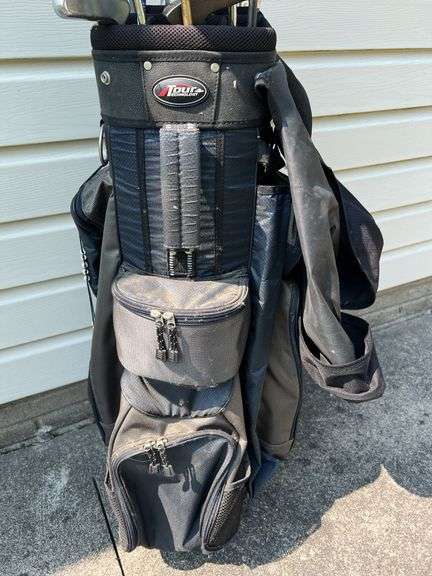 Tour Technology Golf Bag Full of Various Makers Golf Clubs - See Pics